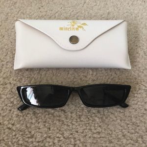 black rectangular sunglasses